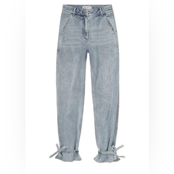 NEW Something Navy jeans with ties at the ankle - Picture 1 of 6